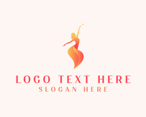 Dancing Ballerina Woman logo