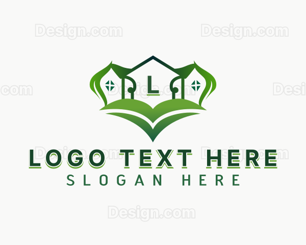 Landscaping House Lawn Logo