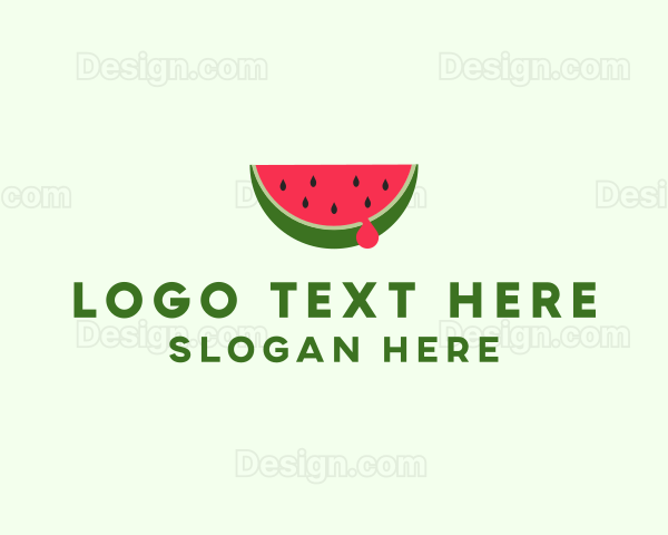 Fresh Watermelon Fruit Logo