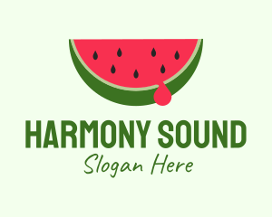 Fresh Watermelon Fruit Logo