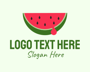 Fresh Watermelon Fruit Logo