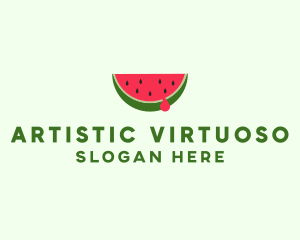 Fresh Watermelon Fruit logo design