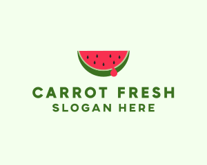 Fresh Watermelon Fruit logo design