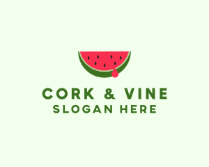 Fresh Watermelon Fruit logo design