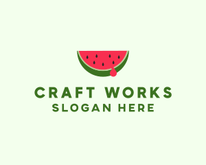 Fresh Watermelon Fruit logo design