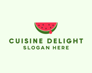 Fresh Watermelon Fruit logo design