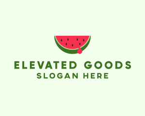 Fresh Watermelon Fruit logo design