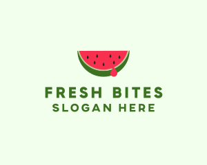 Fresh Watermelon Fruit logo design