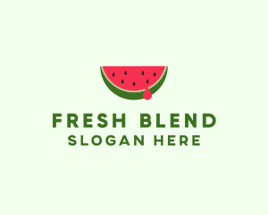 Fresh Watermelon Fruit logo design