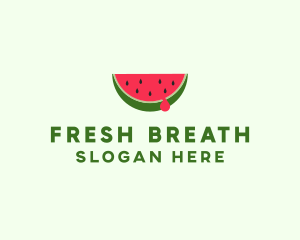 Fresh Watermelon Fruit logo design