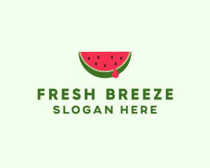 Fresh Watermelon Fruit logo design