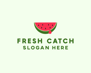 Fresh Watermelon Fruit logo design