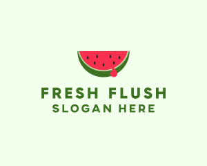 Fresh Watermelon Fruit logo design