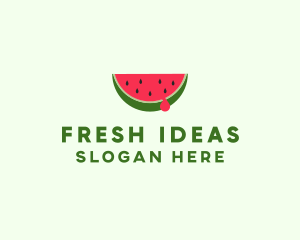 Fresh Watermelon Fruit logo design