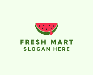 Fresh Watermelon Fruit logo design