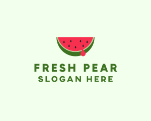 Fresh Watermelon Fruit logo design