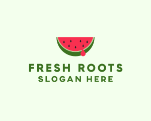 Fresh Watermelon Fruit logo design