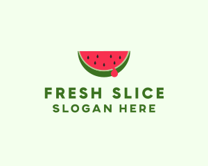 Fresh Watermelon Fruit logo design