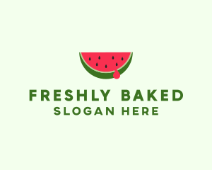 Fresh Watermelon Fruit logo design