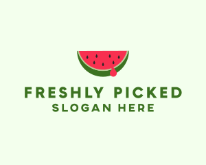 Fresh Watermelon Fruit logo design