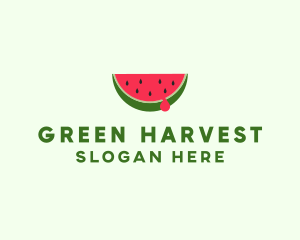 Fresh Watermelon Fruit logo design