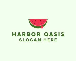 Fresh Watermelon Fruit logo design