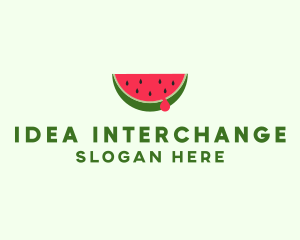 Fresh Watermelon Fruit logo design