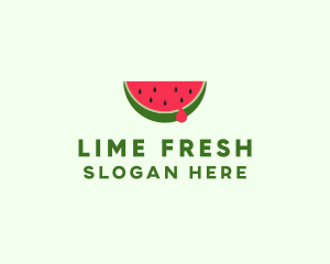 Fresh Watermelon Fruit logo design