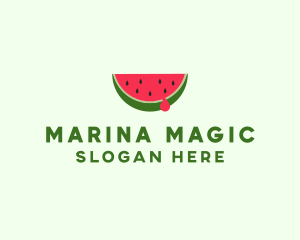 Fresh Watermelon Fruit logo design