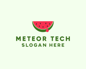 Fresh Watermelon Fruit logo design