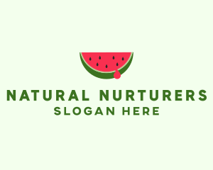 Fresh Watermelon Fruit logo design