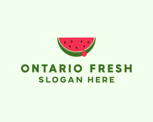 Fresh Watermelon Fruit logo design