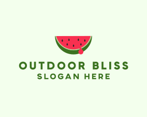 Fresh Watermelon Fruit logo design