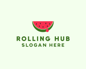 Fresh Watermelon Fruit logo design