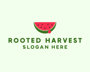 Fresh Watermelon Fruit logo design