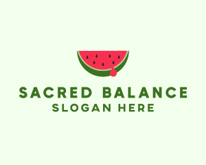 Fresh Watermelon Fruit logo design