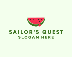 Fresh Watermelon Fruit logo design