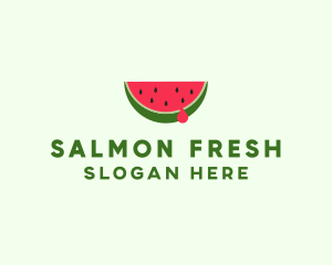 Fresh Watermelon Fruit logo design