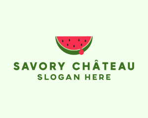 Fresh Watermelon Fruit logo design