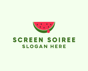 Fresh Watermelon Fruit logo design