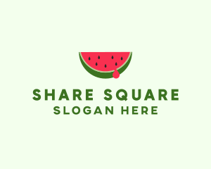 Fresh Watermelon Fruit logo design