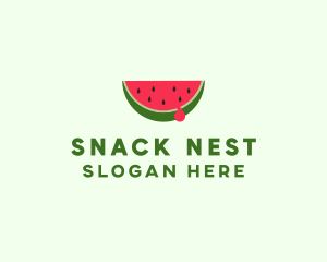 Fresh Watermelon Fruit logo design