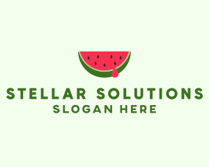 Fresh Watermelon Fruit logo design