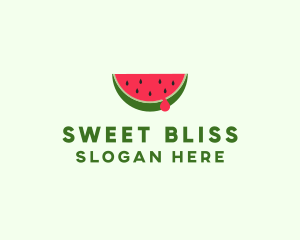 Fresh Watermelon Fruit logo design