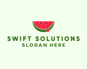 Fresh Watermelon Fruit logo design