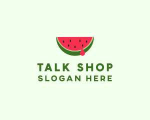 Fresh Watermelon Fruit logo design