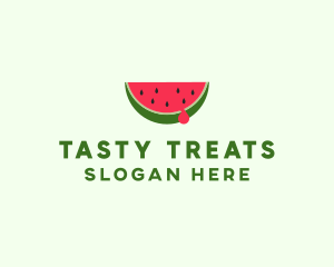 Fresh Watermelon Fruit logo design