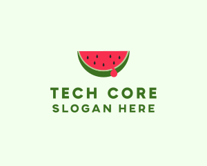 Fresh Watermelon Fruit logo design