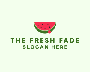 Fresh Watermelon Fruit logo design