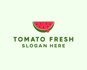 Fresh Watermelon Fruit logo design